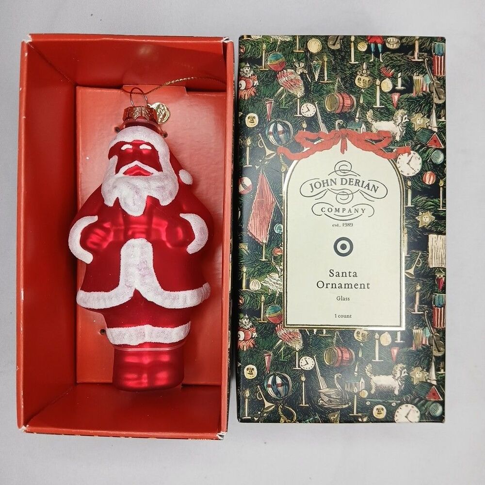 John Derian x Target Glass Red Santa Ornament Christmas 2025 NIB